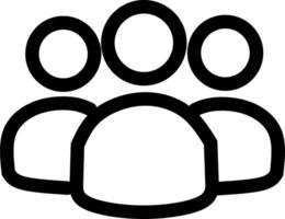 Group of People Icon Simple Line Art Style vector