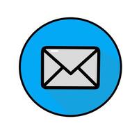 envelope icon flat design style for mail message email symbol vector