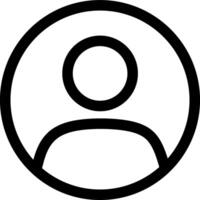 Line art style profile icon design vector