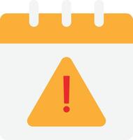 Schedule Calendar Date Warning vector
