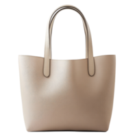 Beige tote bag isolated on transparent Background png
