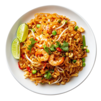 Pad thai with the shrimp on transparent Background png