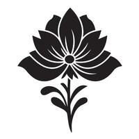 Elegant Floral Design with Intricate Petal Details for Classic Pattern Use vector
