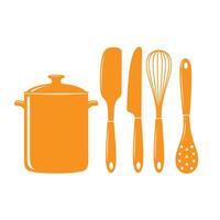 Essential Kitchen Cooking Tools Set for Digital Design and Web Projects vector
