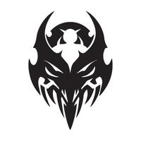 Dark Warrior Mask Design Showing Spiked Armor Helmet and Shadows vector