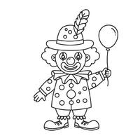 Happy Circus Clown Art Style Ideal for Carnival Promotions and Invitations vector