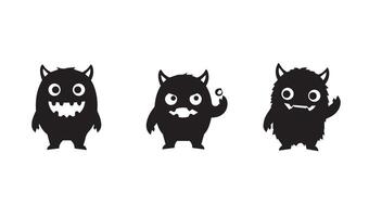 Adorable monster artwork set for playful children graphics vector