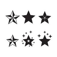 Hand drawn star icons collection in various decorative and minimal styles bundle vector