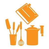 Cooking Equipment Design Perfect for Menu Graphics and Culinary Branding vector