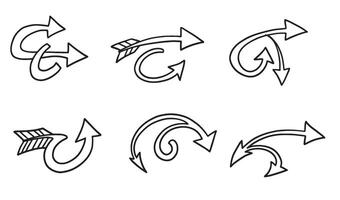 Hand Drawn Ribbon Art Set Featuring Minimal Lines and Elegant Curved Forms vector