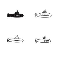 Underwater Craft Set showing line art icons for creative sea concepts vector