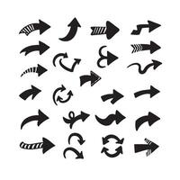 Clean Minimal Arrow Icon Set and Hand Drawn Arrows with Bold Arrow Shape Pack vector