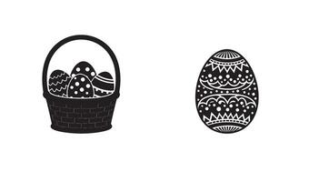 Detailed Easter Egg Icon Bundle in various shapes and design forms vector