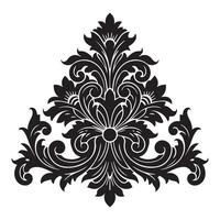 Black Flower Graphic Crafted in Unique Pattern with Botanical Precision vector