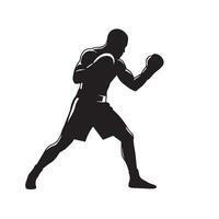 Boxing illustrations collection demonstrating effective jab cross and hook techniques vector