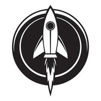 Exploration Rocket Art Set Aerospace Innovation Concept Intergalactic Journey vector