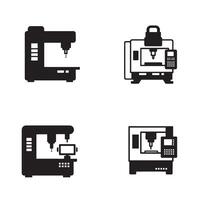 3D Printer Illustrations Pack realistic component sketches for innovative fabrication projects vector