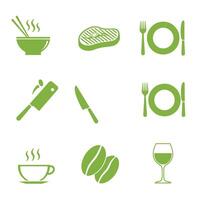 Editable Food Delivery Icons Pack With Fresh Meal Symbols for Web Projects vector