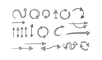 Unique Hand Drawn Scribble Arrow Set for Dynamic Layouts and Graphic Artwork vector