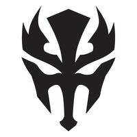 Dark Warrior Mask Design Based on Ancient Warlord Visual Language vector