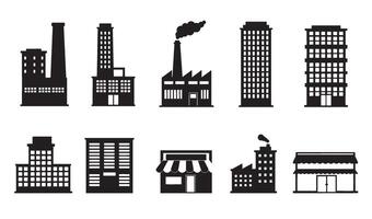 Urban Building Icon design pack with famous structure and skyline appeal vector