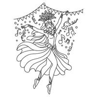 Carnival Mask Design Used in Parade Event Brochure and Ball Graphics vector