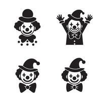 Funny clown mask set ideal for printables fun crafts games and educational tools vector