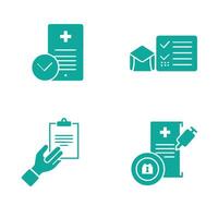 Healthcare Tools Icon Graphic collection with consistent stroke width vector