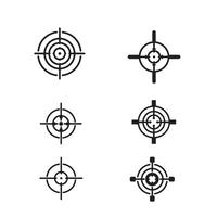 Sniper Aim Symbol bundle showing different target styles for clean design vector