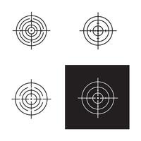 Classic Sniper Aim Symbol designs featuring clean simple bold line styles vector