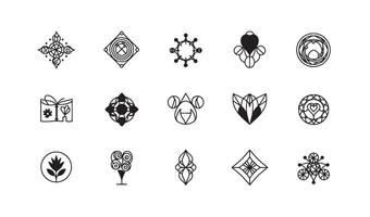 Modern Logo Set Concept for Digital Creators and Startup Branding Use vector
