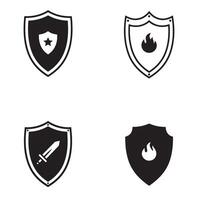 Flat Shield Emblem Design collection ideal for security and branding projects vector
