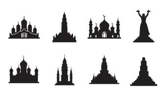 Urban Building Icon bundle with versatile architecture shapes and forms vector