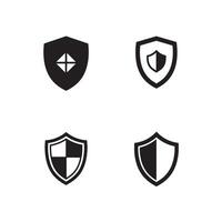 Multiple Blank Shield Badge icons in isolated style for easy placement vector