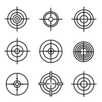 High quality Target Icon Collection perfect for weapon scope themed artwork vector