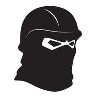 Dark Warrior Mask Design for Dystopian Roleplaying Character Sets vector