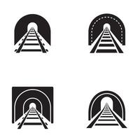 Tunnel Entrance Art with Clean Railway Tunnel Scene and Modern Tunnel Door Concept vector