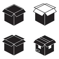 Stylish Minimal Moving Box Set artwork used for print and online media vector