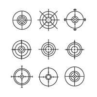 Professional Military Target Set for digital use in shooting based applications vector