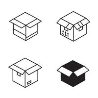 Delivery Package Design layout created for inventory and delivery services vector
