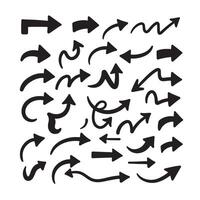 WebArrow Graphic Bundle with Bold Arrow Shape and Hand Drawn Arrows in Icon Set vector