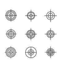 Unique Target Icon Collection ideal for shooting range or defense artwork vector