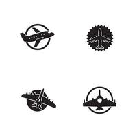 Travel Plane Graphics pack with jet outlines ready for professional use vector