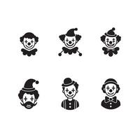 Happy clown graphic pack designed for joyful art projects and playful character sets vector