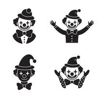 Funny clown mask set with multiple unique expressions for fun projects and themes vector