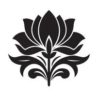 Elegant Floral Design Featuring Traditional Botanical Elements and Shapes vector