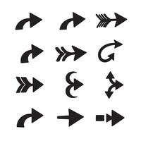Minimal Arrow Icon Set and Stylish Bold Arrow Shape with Hand Drawn Arrows Art vector