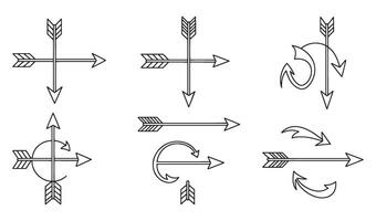 Hand Drawn Scribble Arrow Set Perfect for Creative Projects and Artful Layouts vector
