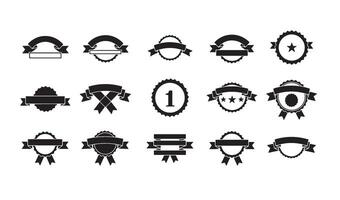 Hand Drawn Ribbon Art Set with Stylized Scrolls and Label Decoration Forms vector