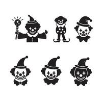 Happy clown graphic bundle for DIY print projects classroom art and decorations vector